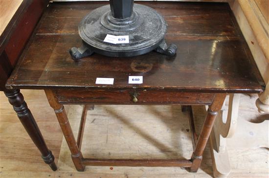 Oak and fruitwood side table